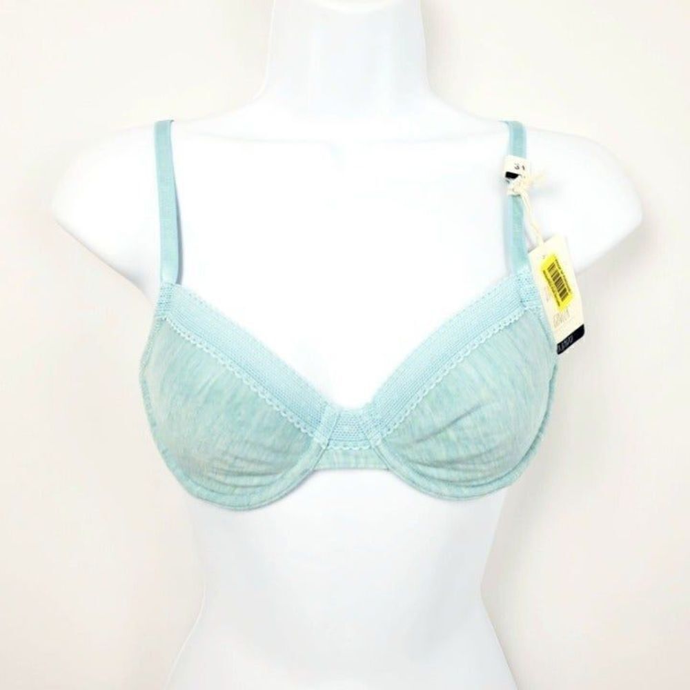 NWT Jasmine and Ginger, 34B Aqua Heather Premium Underwire Bra